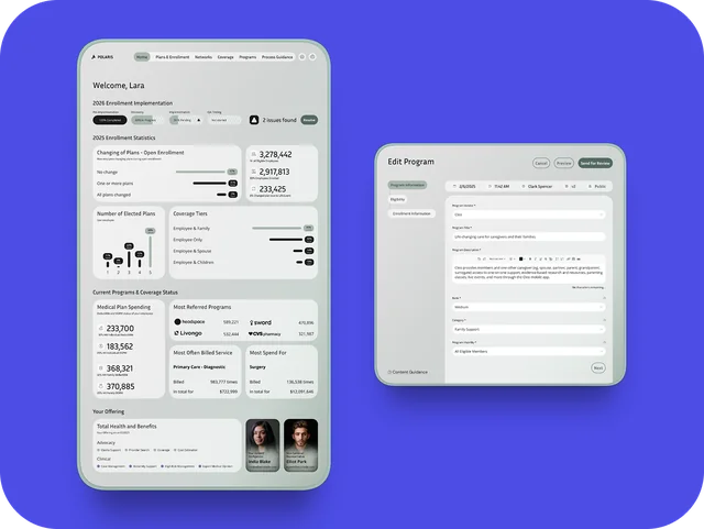 Clean landing page design